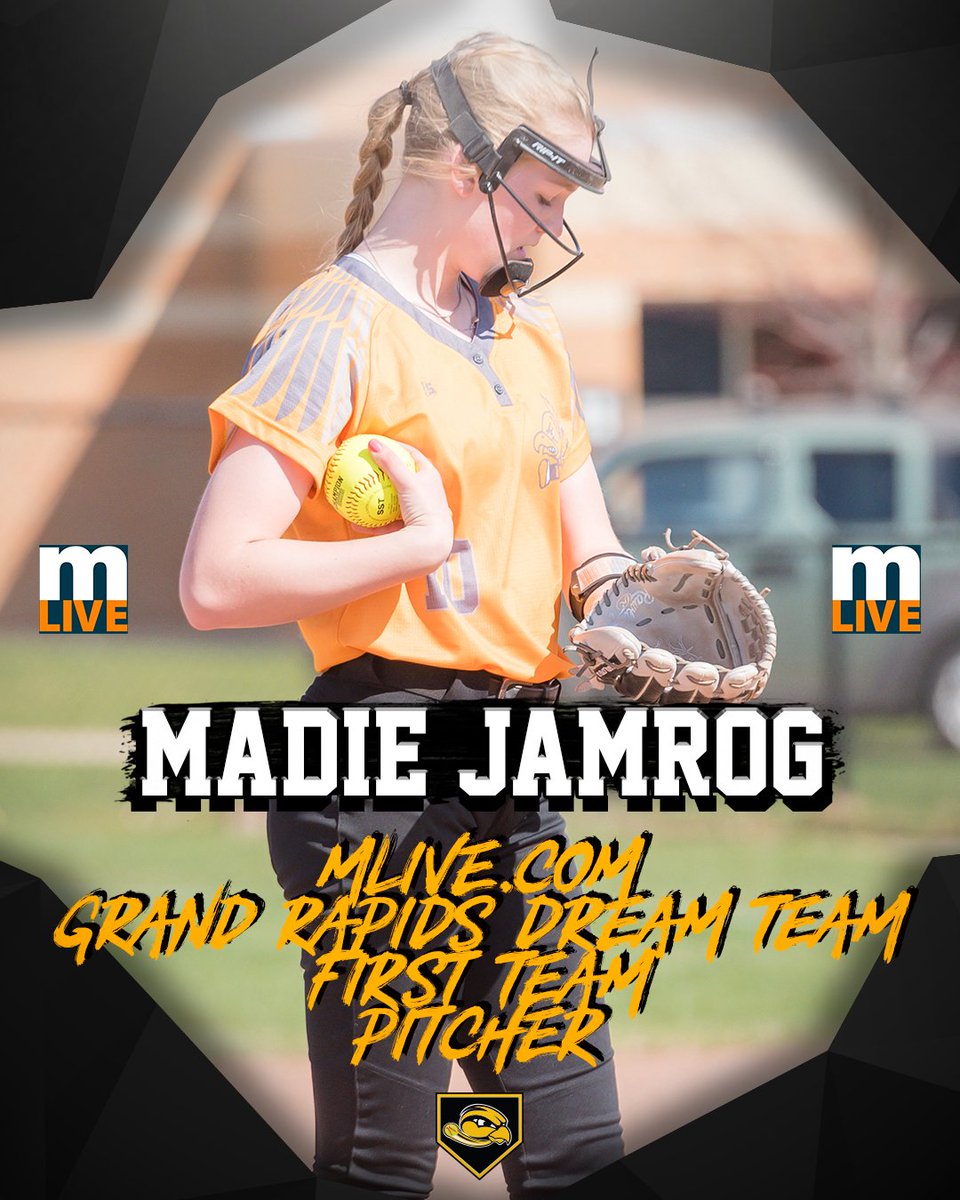 HamiltonSB49419's tweet photo. Congrats to Madie Jamrog on being named to the https://t.co/1JXb8KWshc Grand Rapids Dream Team for the second consecutive season as a First Team Pitcher!
#TwoTimeSelection #SeeNoLimits https://t.co/BERh58MK6P