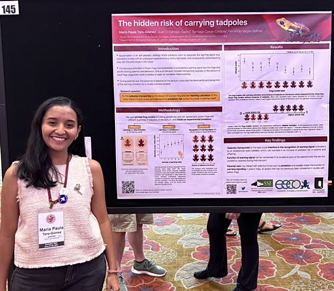 mariaptoro's tweet photo. I rock my first #Evol2023 🤟🏽! A week full of science 🧬 new amazing friends 💕 and a lot of laughs. Thanks to UDE Program by @sse_evolution for bringing me and @ASNAmNat  for making even better this week with the award 🐸🤩 https://t.co/TpNjSK5glj