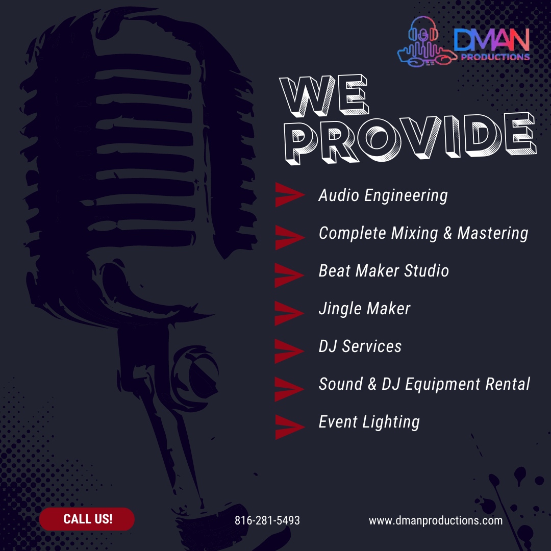 🎧🎤🔥 From Audio Engineering to Event Lighting, we've got you covered!

Check out our wide range of services below and take your event to the next level. 🚀🌟

#AudioEngineering #EventLighting #WideRangeOfServices #NextLevelEvents