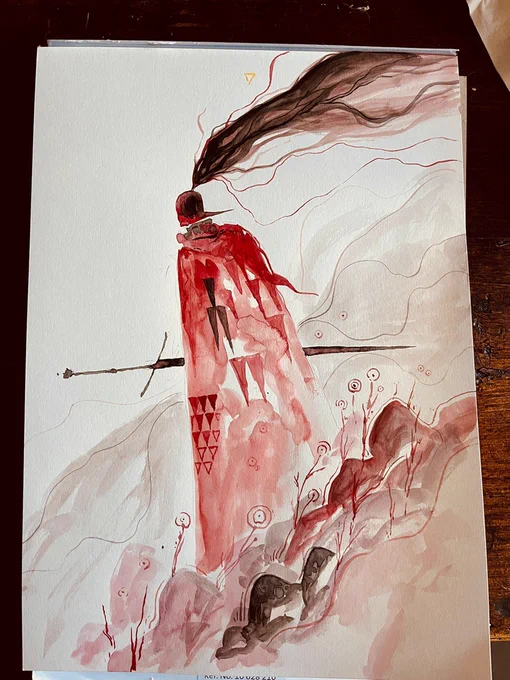 Working in #aquarel feels like the final boss to me, as it requires my workflow to be the exact opposite of what I usually do. I love the challenge! #traditionalart #artgallery