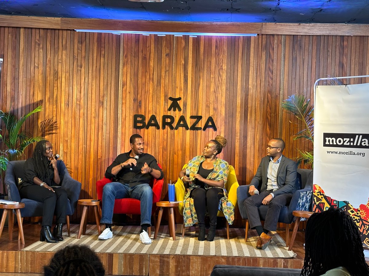 Listening to <a href="/BRIGHTZEED/">Bright Mawudor,PhD</a>, <a href="/NiNanjira/">Nanjira</a> and <a href="/mutembeipi6/">Mutembei</a> at <a href="/BarazaLab/">Baraza Media Lab</a> moderated by <a href="/Nekesa/">Nekesa J. Were</a>. Today’s topic: Will Africa find more harm than good with AI

(Thanks to <a href="/kofiemeritus/">Kofi Yeboah</a> and <a href="/mozilla_africa/">Mozilla Africa</a> for hosting this conversation)