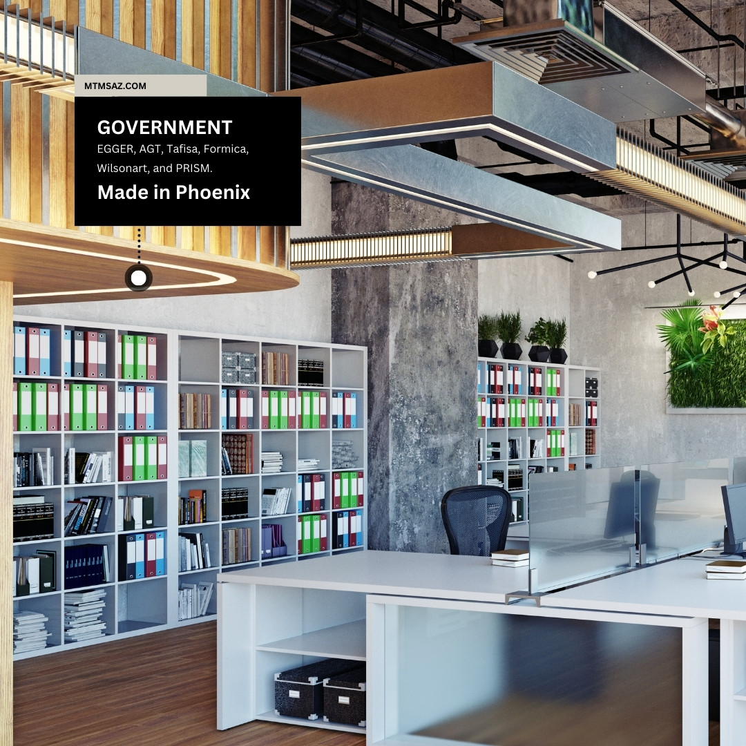 Trust MT Manufacturing Services for your government contract needs. Our custom solutions, including cabinets and casegoods, meet the rigorous standards of government facilities. Contact us at 602-354-3452 for quotes and let's collaborate on your next project! #MTManufacturing 🏛️