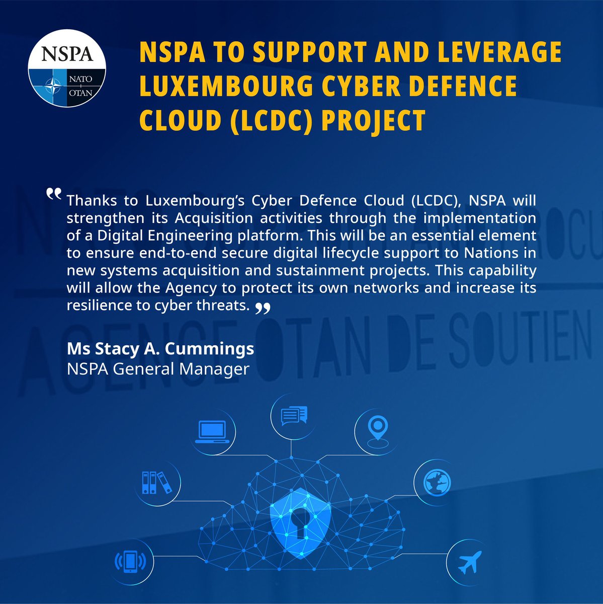 NATO Support and Procurement Agency (NSPA) (@nspa_nato) on Twitter photo 👏It's official: the <a href="/ccluxembourg/">Chambre de Commerce du Luxembourg</a> voted in favour of the #Luxembourg 🇱🇺 #Cyber #Defence #Cloud (LCDC) law!
We are glad that we will enable the <a href="/Defense_lu/">Direction de la défense</a> to acquire, implement & operate the LCDC capability through our Support Partnership!
👉lnkd.in/e2AJFHUW
#WeAreNATO 👏It's official: the <a href="/ccluxembourg/">Chambre de Commerce du Luxembourg</a> voted in favour of the #Luxembourg 🇱🇺 #Cyber #Defence #Cloud (LCDC) law!
We are glad that we will enable the <a href="/Defense_lu/">Direction de la défense</a> to acquire, implement & operate the LCDC capability through our Support Partnership!
👉lnkd.in/e2AJFHUW
#WeAreNATO