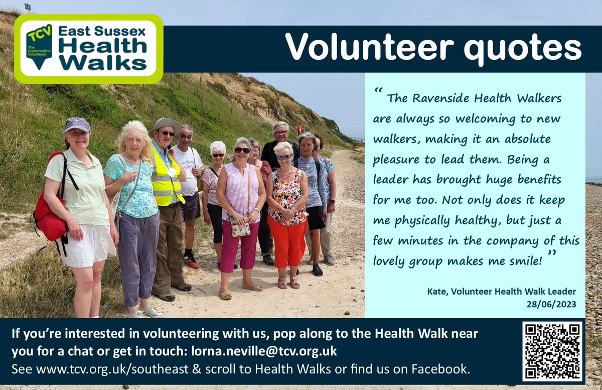 ESHealthWalks's tweet photo. Why do you enjoy being a Health Walk Leader, Kate?
#volunteering #walkleader #walkforhealth #walkforwellbeing @ActiveRother @RotherVA #bexhill @1066Times @EventsBexhill
BEXHILL RAVENSIDE HEALTH WALK: Wednesdays 11am from swim centre, Glyne Gap.
FREE one hour group walk. https://t.co/9Ga9ts7h2I
