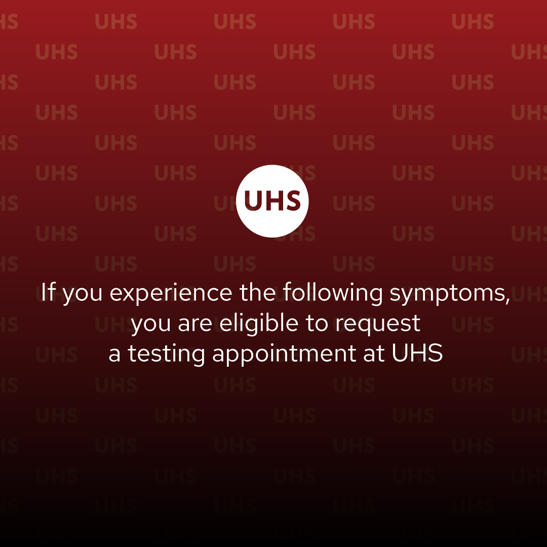 Mpox testing at UHS is determined by eligibility. If you experience the following systems, request an appointment today! Visit uhs.wisc.edu/medical/mpox/ for more information. #Mpox #MpoxAwareness