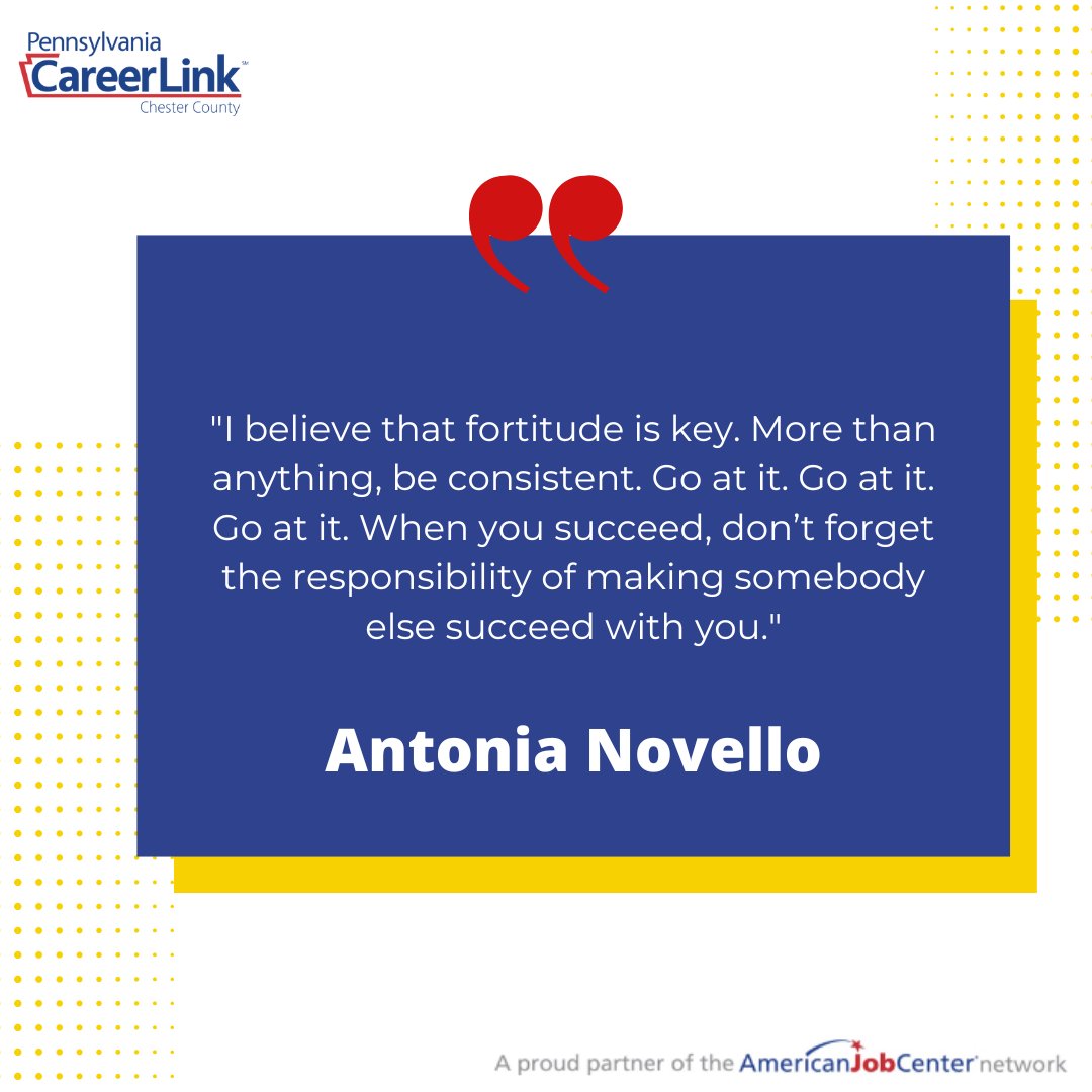 Go at it—consistently! #AntoniaNovello #WisdomWednesday
