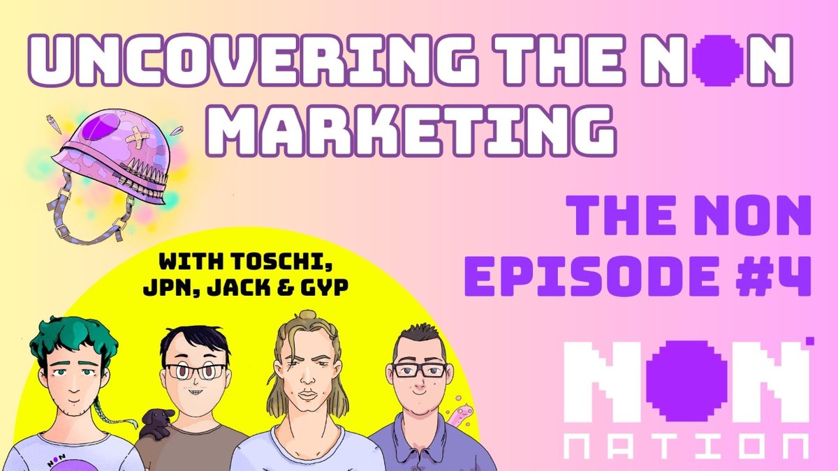 N🟣N Labs Briefing Episode about "Uncovering the N🟣N Marketing" with @toschi_eth <a href="/gyp_eth/">Gyp’s Bazaar</a> <a href="/jpn_memelord/">jpn memelord🛡️</a> and @GiacomoAcquadro is here!

📺: youtube.com/watch?v=pQEJUv…

📅 Join us for the AMA Spaces tomorrow 4 pm UTC at @NONviralHQ