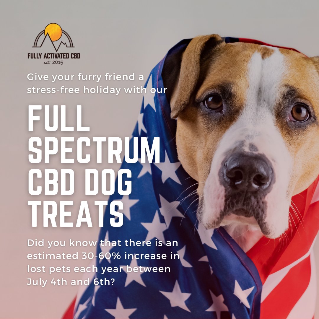 Fully_Activated's tweet image. Try our Full Spectrum CBD Dog Treats and make this holiday a stress-free experience for your four-legged friend! 🐾🎆

fullyactivatedcbd.com
For the benefit of all beings! 💚🌿

#fullyactivatedcbd #fullyactivated #ActivateYourLife #cbd #fullspectrum #cbdforpets #hempoil