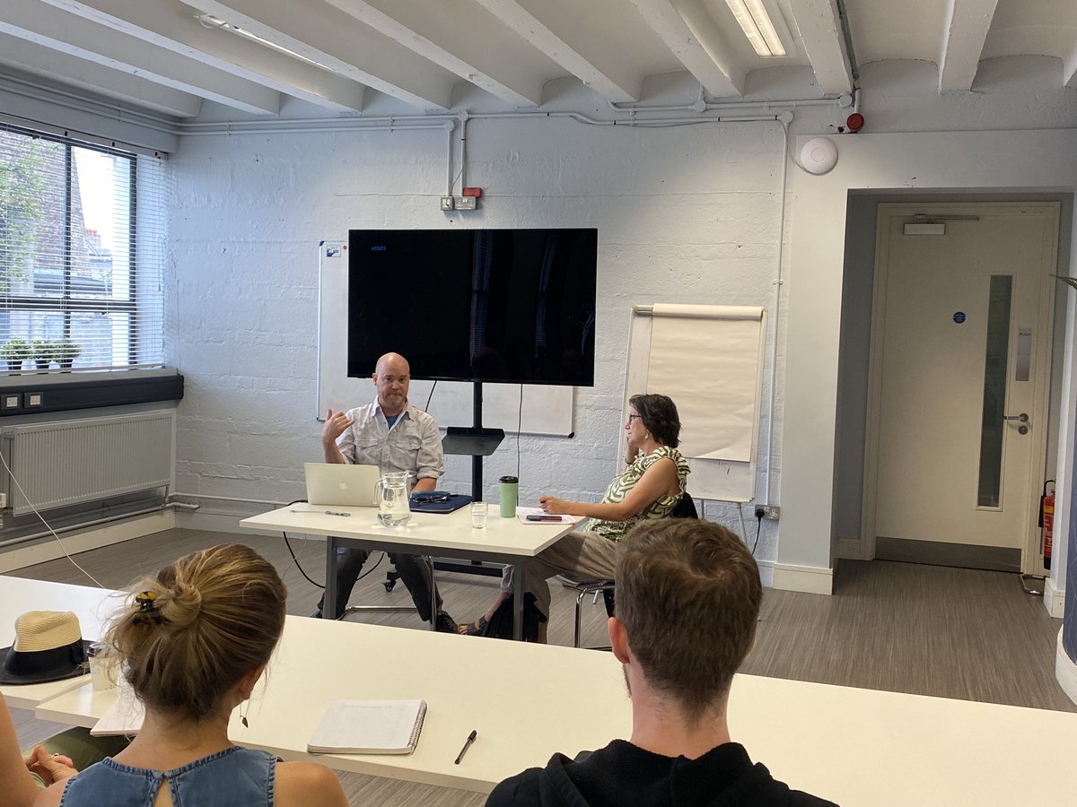 screendirectors's tweet photo. Today we heard from Ken Wardrop and @MarcIsaacs2 about their documentary films as a part of the Visual Storytelling session of our programme #exploringreality https://t.co/PV1ErSKwbx