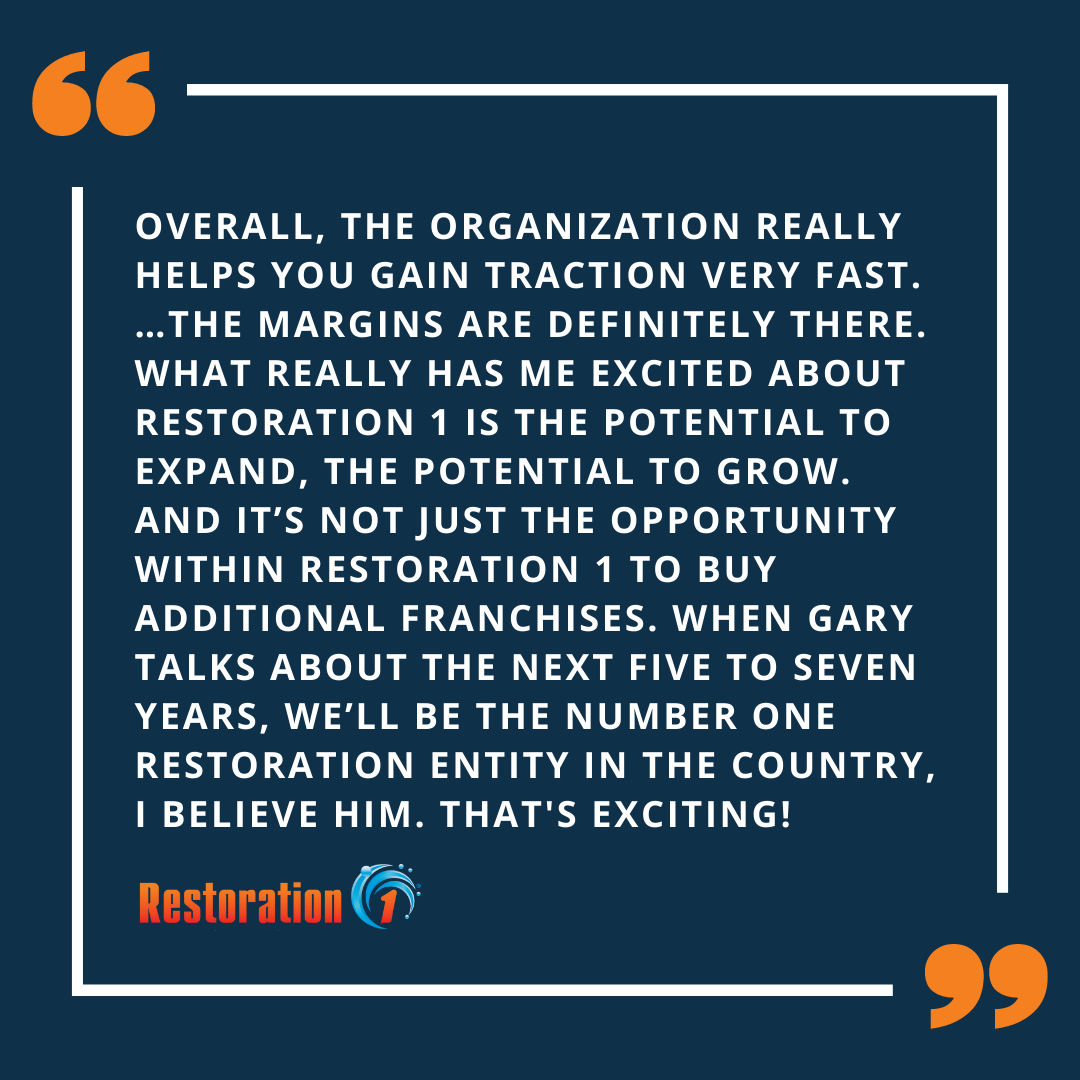 We are proud of Craig Nielsen's success with his Restoration 1 franchise in Peachtree City, GA! His experience reflects our commitment to supporting and empowering entrepreneurs. Join Craig and become a part of the restoration revolution! restoration1franchise.com