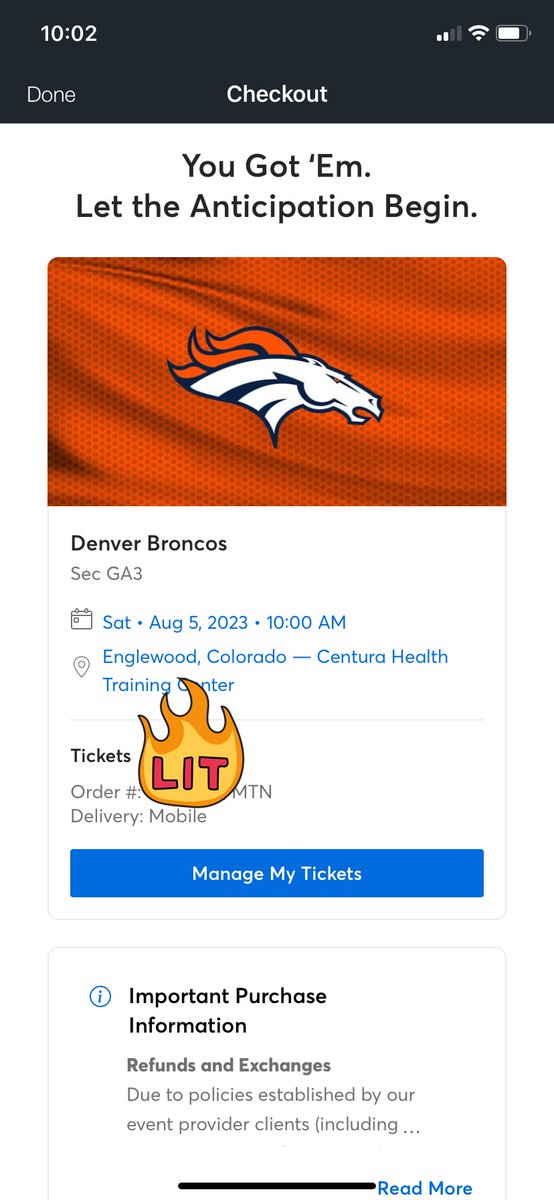 omg that was intense. #BroncosCountry #Ticketmaster