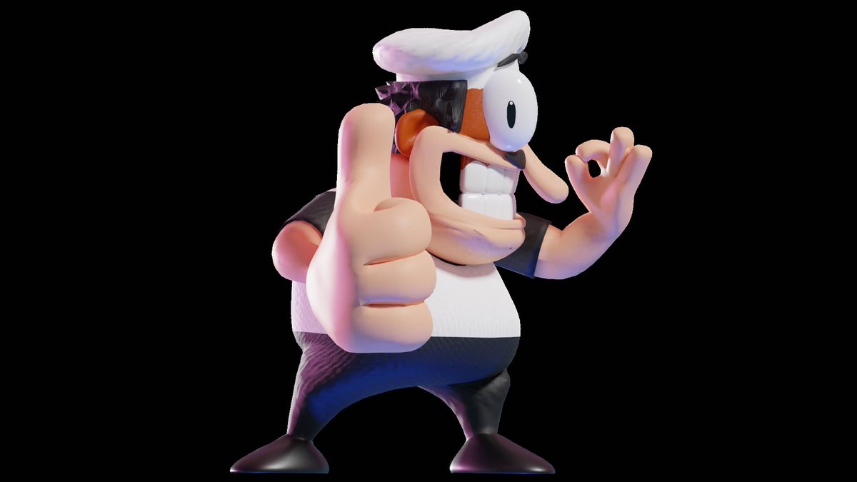 Peppino render based on the pose he does when he unlocks a key door.

#PizzaTower #PizzaTowerArt #Blender3d #BlenderCycles