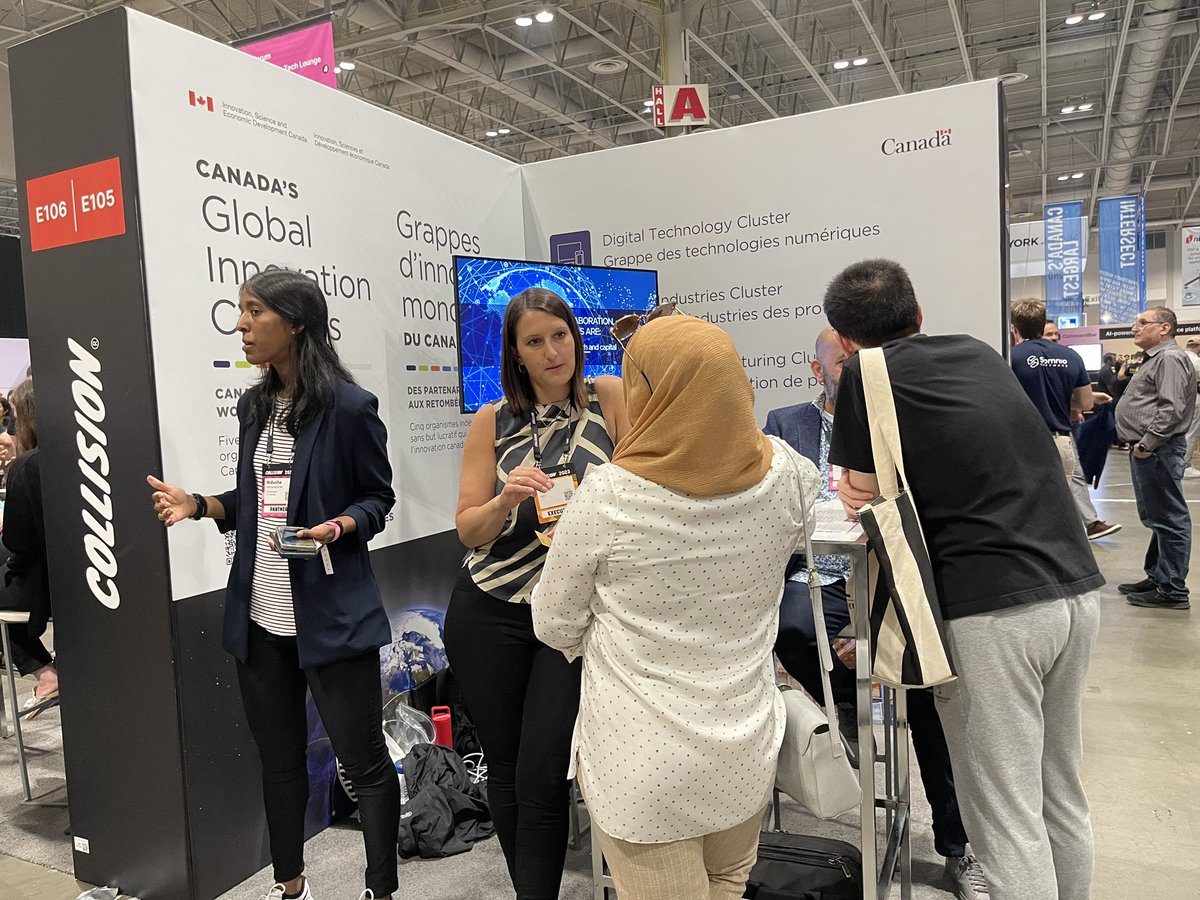 We’re here at #CollisionConf with our friends from <a href="/ISED_CA/">ISED</a>, <a href="/DTSupercluster/">DIGITAL</a>, <a href="/CanadaOSC/">Canada’s Ocean Supercluster</a>, <a href="/proteinindcan/">Protein Industries Canada</a> and <a href="/ScaleAICanada/">Scale AI</a>!

Come by our booth #E105 to say hi! 👋🏼
