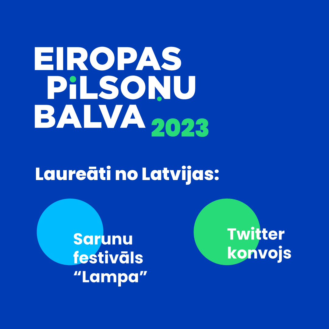 Europarl_LV's tweet photo. 🏆 Eiropas Pilsoņu balva šogad piešķirta diviem projektiem no Latvijas – @FestivalsLAMPA un iniciatīvai #Twiterakonvojs. Apsveicam un lepojamies! Plašāk ➡️ https://t.co/7z4Zo1kECv https://t.co/bslKMFreX5