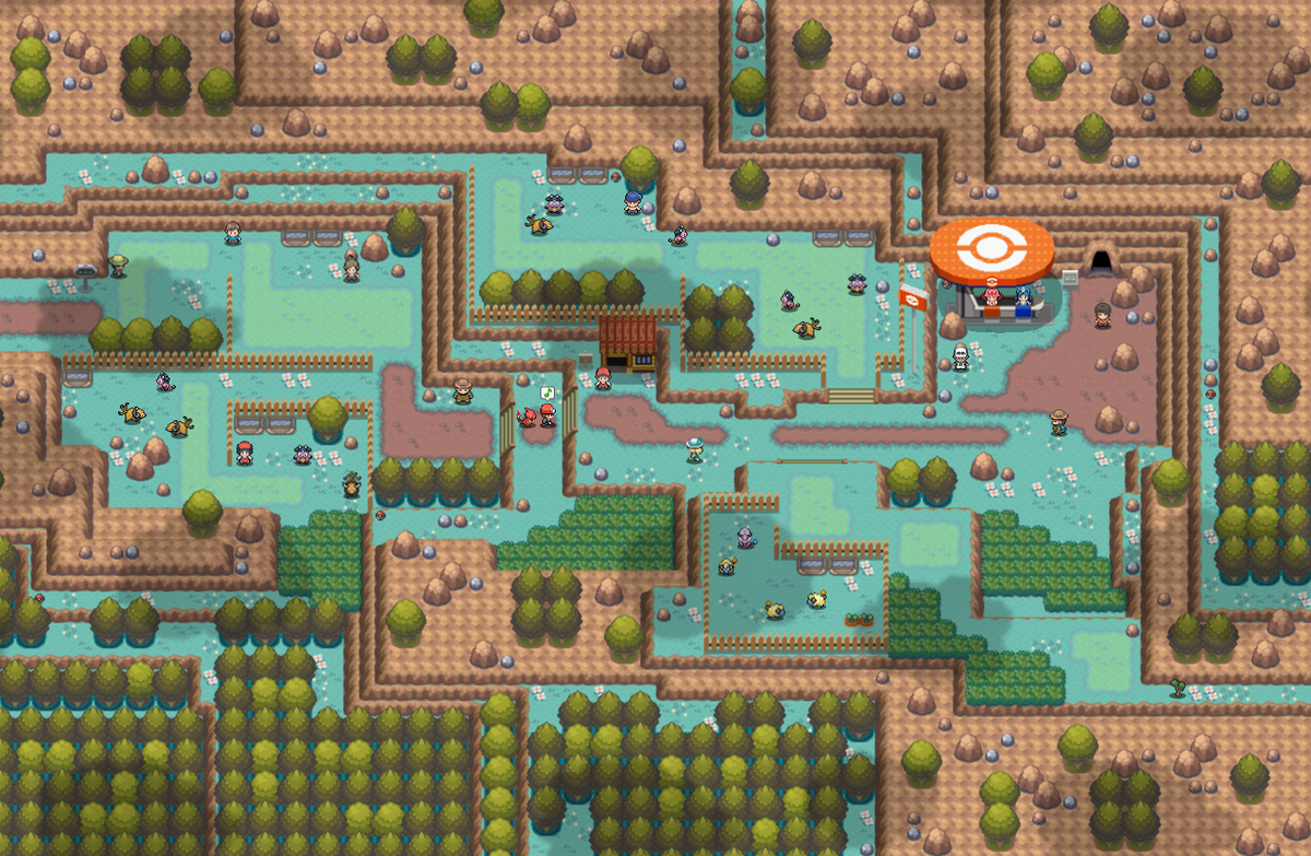 Reds_Chronicles's tweet image. Route 03, revue et corrigée.
Un paysage bucolique de pâturages et de montagnes.
L'entrée du mont Sélénite est proche ... !

Tileset de base par @ChesterPey  !
Tiles complémentaires par Amras Anárion et Idilio !

#PSDK #fangame