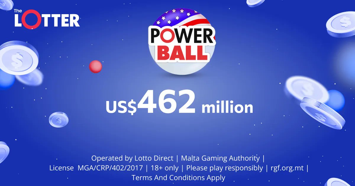 TheLotter's tweet photo. Tonight's US Powerball draw has a jackpot of $462 million! You can play from anywhere in the world with theLotter. Play now - https://t.co/o3uRIxSPyk
#thelotterwinners #bigjackpots #Powerball #PowerballJackpot https://t.co/dNTTUlc9tA