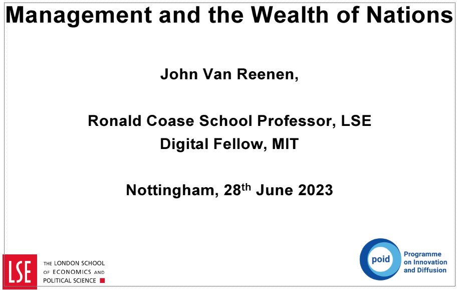 CherLi_econ's tweet photo. Finally, the much-anticipated keynote by @johnvanreenen (@POID_LSE ) on #Management and the Wealth of Nations, delivered to a packed audience #NUBS_CMA_symposium #innovation #managementpractices https://t.co/OAWrJi1JWV