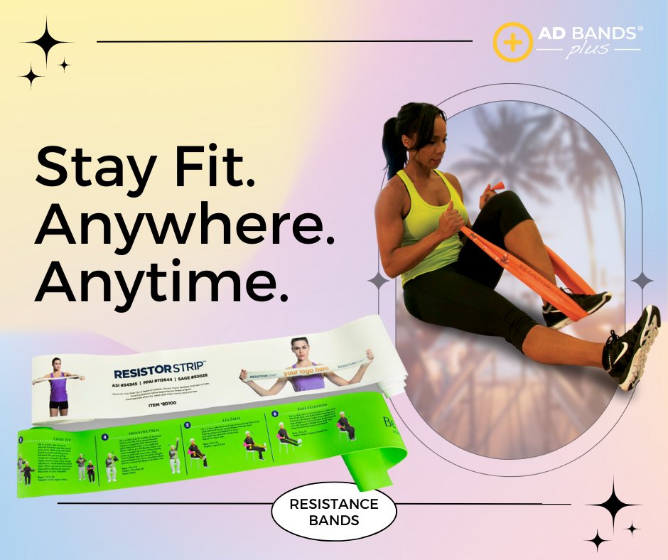 Ad_Bands's tweet photo. They're the perfect workout equipment for summer travel because the exercises can be printed right on the band. 

Visit https://t.co/D8KGf15lMW to create your own virtual mockup or custom flyers!

#superbandexercises #fitnessmarketing #americanmade #madeinusa #decoratedinusa https://t.co/tICa30Sp9K