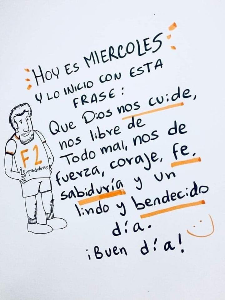 Hoy es Miércoles 🌼☕️🙏
