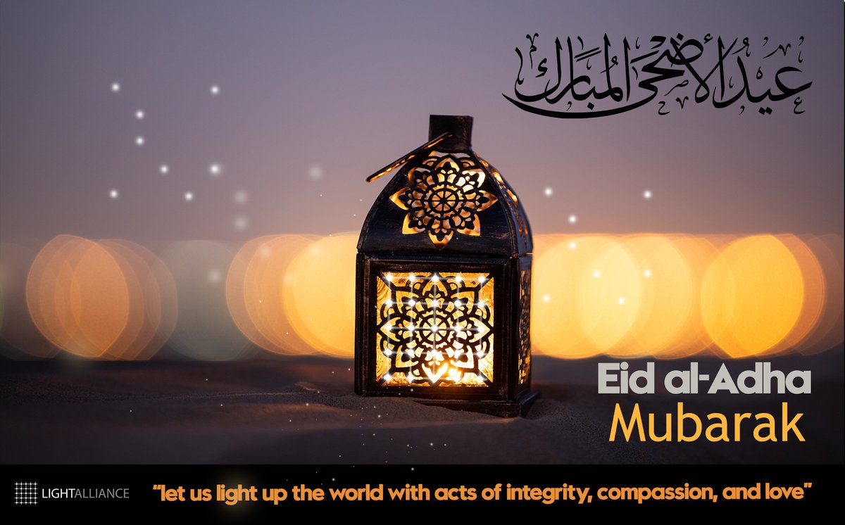 Eid Mubarak to all our friends, clients, colleagues, and creative partners around the world - عيد مبارك لجميع أصدقائنا وعملائنا وزملائنا وشركائنا المبدعين حول العالم

#EidMubarak. #Eid #eidaladha #eidaladha2023 #love #light #lightalliance