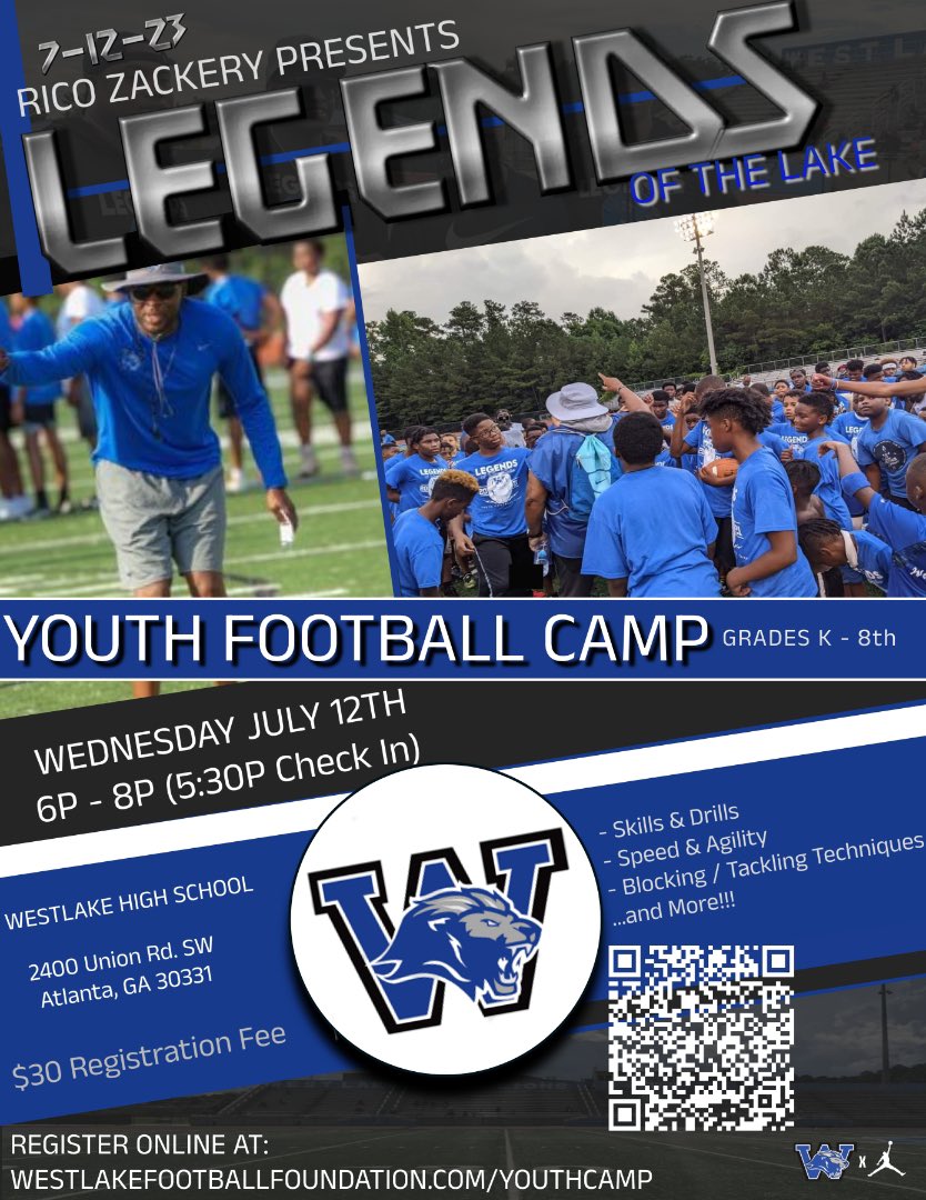 YOUTH CAMP!! WESTLAKE LEGENDS WILL BE PRESENT AND WORKING!! 🗣🗣🗣 WE WORKING, NOT PLAYING - BE READY!! 🥶🥶🥶