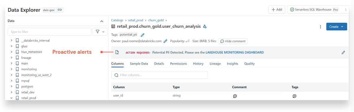 YoussefMrini's tweet image. 🔥 Lakehouse Monitoring: Monitor the quality of your organization&apos;s data and AI assets
🔥

#DataAndAiSummit