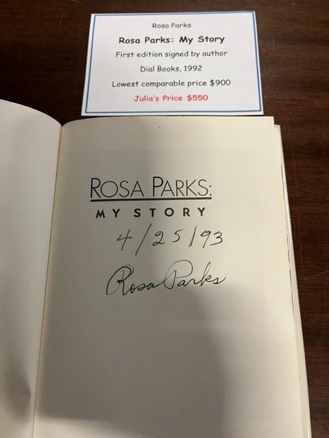 JuliasCoffee's tweet photo. “I would like to be known as a person who is concerned about freedom and equality and justice and prosperity for all people.”

Julia's is honored to offer this amazing autobiography signed by Rosa Parks herself with date of signing! https://t.co/dmUiRuHK7e