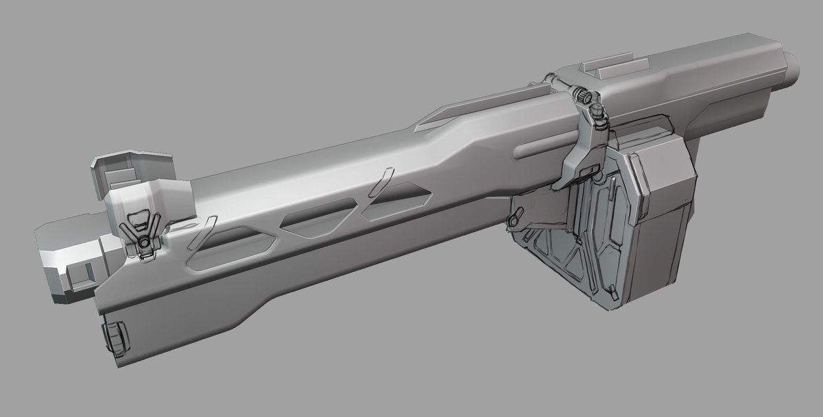 「Thinking about polymers and FPS weapons」|Mike Doscherのイラスト