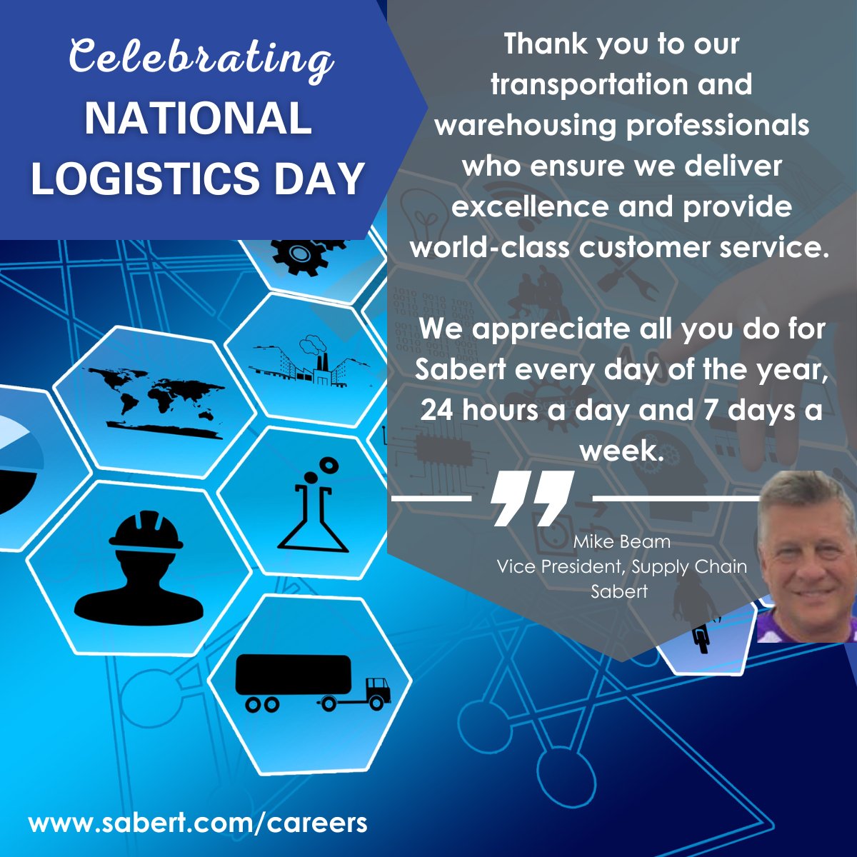 SabertCorp's tweet photo. Today, we celebrate our incredible logistics professionals who help deliver our exceptional food packaging solutions nationwide with precision and timeliness, no matter the destination.
Thank you for all you do!
#NationalLogisticsDay #SabertStrong #Sabert https://t.co/Er8G9Sdq5M