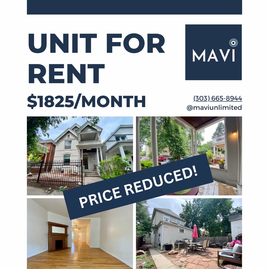 MaviUnlimited's tweet photo. 1 bd/ 1 ba unit available now in Denver, CO! https://t.co/Nr3uIXjczu