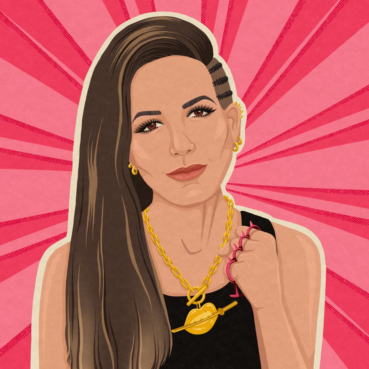 WomenandWeapons's tweet photo. ✨ Happy WAW Wednesday ✨

Our collection's weapons symbolize women’s powerful attributes, like determination, confidence, and leadership. This week, we celebrate a woman who embodies these traits and more.

This week, we honor the unstoppable force that is @lisabilyeu! ⚔️ ♥️

Lisa is a trailblazer in the world of entrepreneurship. As the Co-Founder of the billion dollar brand, @QuestNutrition, she revolutionized the fitness and health industry with nutrition that's both healthy and delicious. Her journey symbolizes resilience and determination. 🍴

A jack of all trades, Lisa is also the Co-Founder of @impact_theory, where she's empowering others through storytelling and shared wisdom. Her work encapsulates her dedication to impacting lives and inspiring others to take action. 🎥

As the host and founder of Women of Impact, Lisa is creating a platform to empower women worldwide. Her interviews offer valuable insights and inspirational stories, embodying her powerful leadership skills. 🦹🏻‍♀️

With her must-read book "Radical Confidence," Lisa continues to inspire others to embrace their potential, face their fears, and find their purpose. It's a testament to her confidence and her mission to empower others. 📚

This week's WAWified portrait of @lisabilyeu, created with love by our artist/founder @NFTSaraBaumann, captures her entrepreneurial spirit, inspiring confidence, and unwavering leadership.

Join us next week for another WAW Wednesday as we continue to spotlight exceptional women who are making waves! ❤️