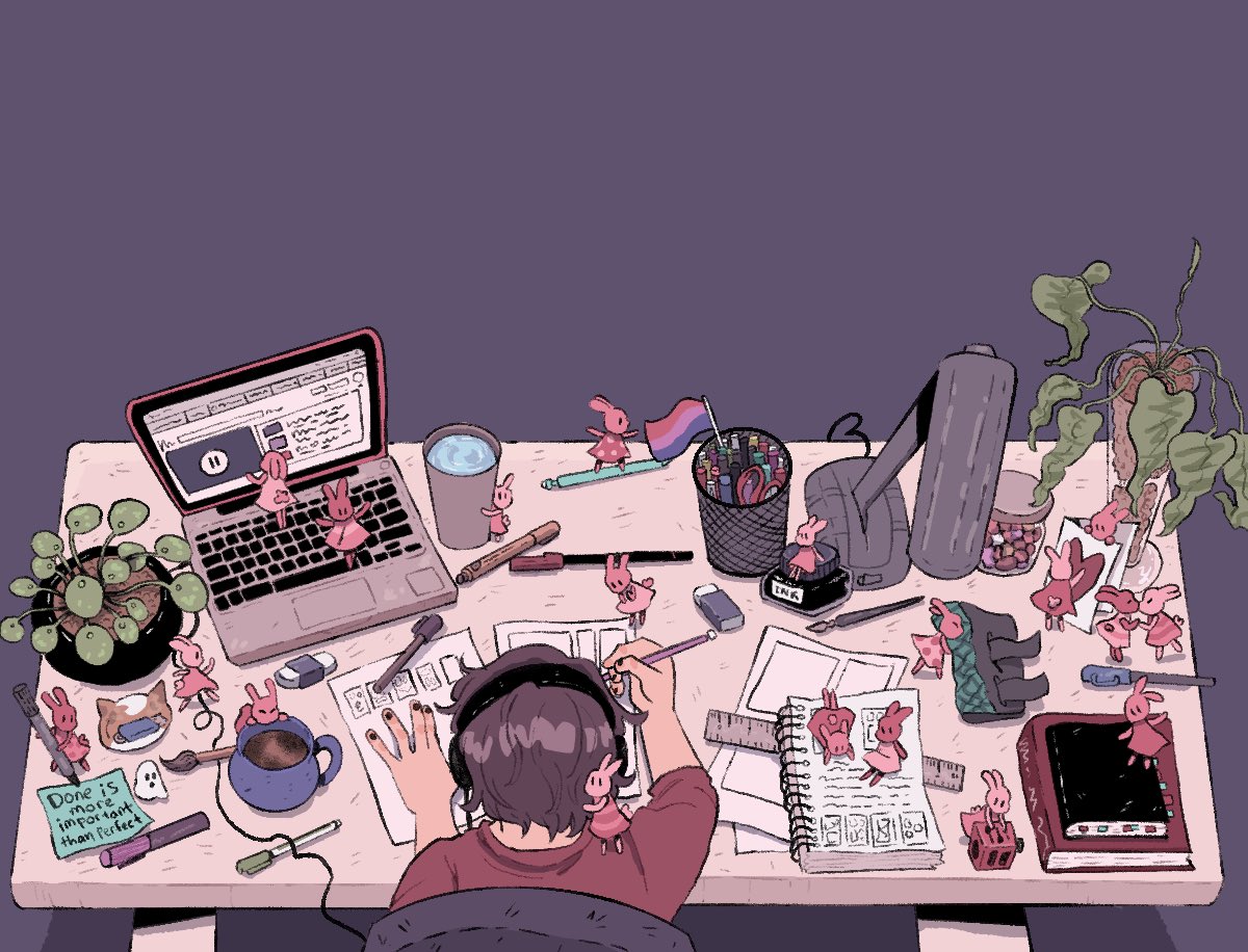 A messy workspace