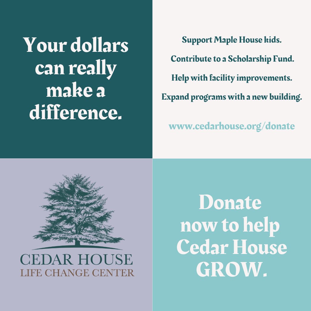 Make a difference for individuals in our community who are suffering with addiction by donating to Cedar House today. cedarhouse.org/donate #recoverywithinreach #cedarhouselifechangers