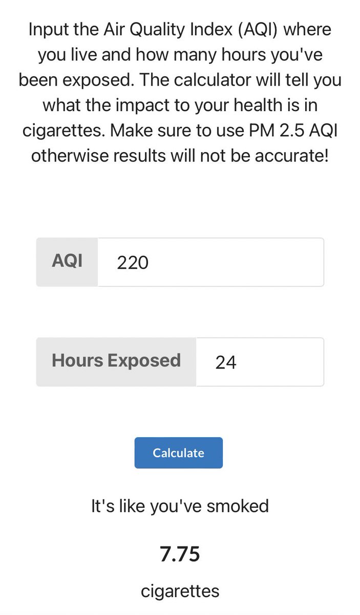 air quality index vs cigarettes How bad is the in YOUR area? Millions are smoking the equivalent of 25 a day Everyone is a smoker today