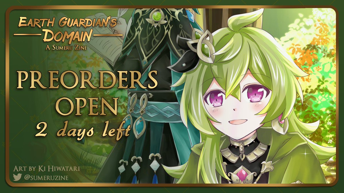 Forest Ranger Collei reporting for duty!

🌲 2 days left of Preorders! 🌲

We're almost there! Aren't you excited to get amazing content of your favorite Sumeru characters? Preorder NOW before it's too late!!

🛒 Shop here! sumeruzine.bigcartel.com