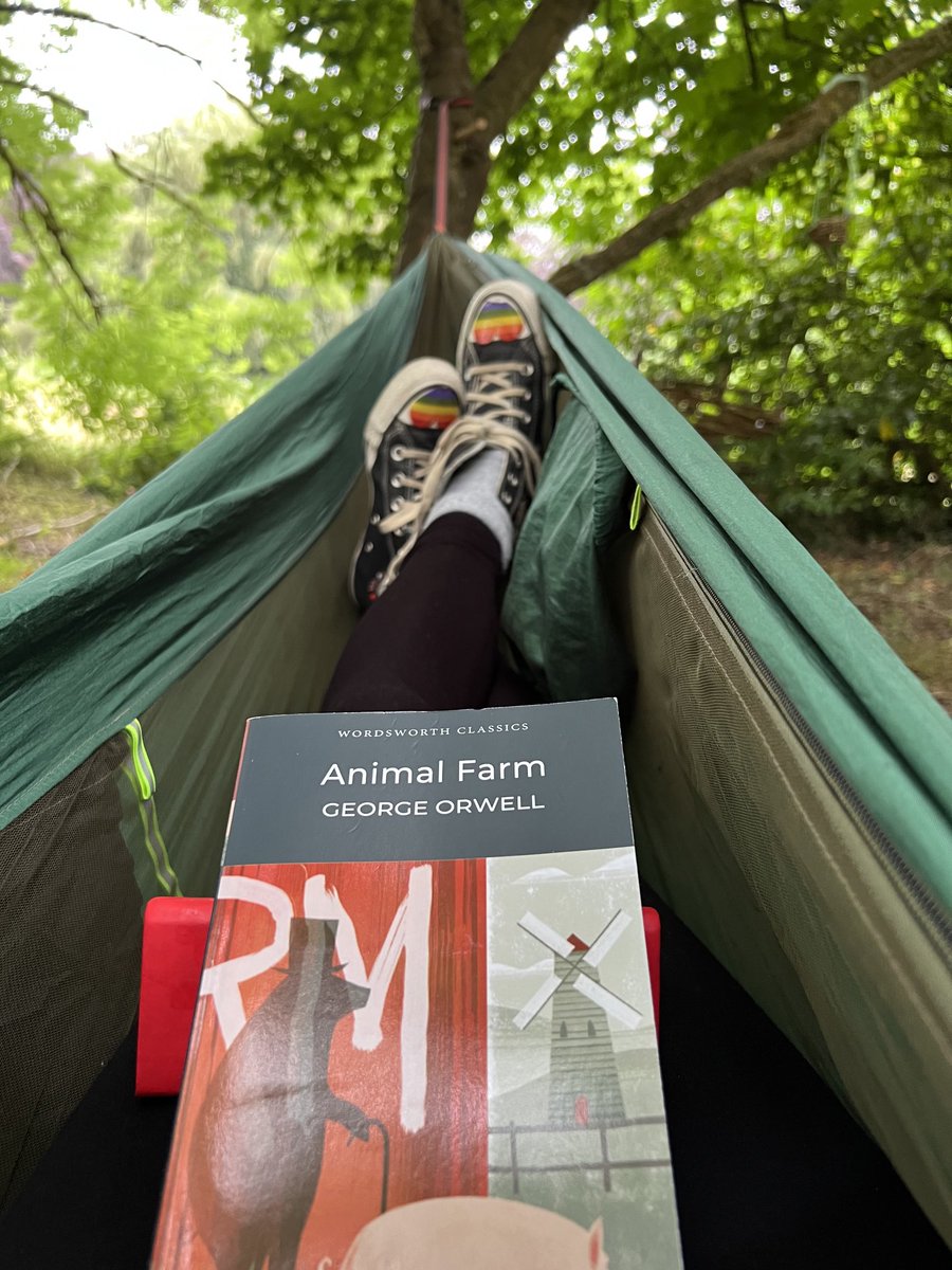 All Animals are equal, but some animals are more equal than others - George Orwell #animalfarm #hammocktime #bookworm