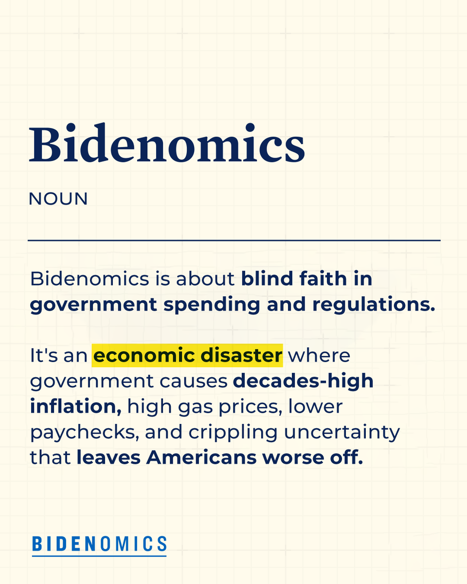 This is Bidenomics, folks.