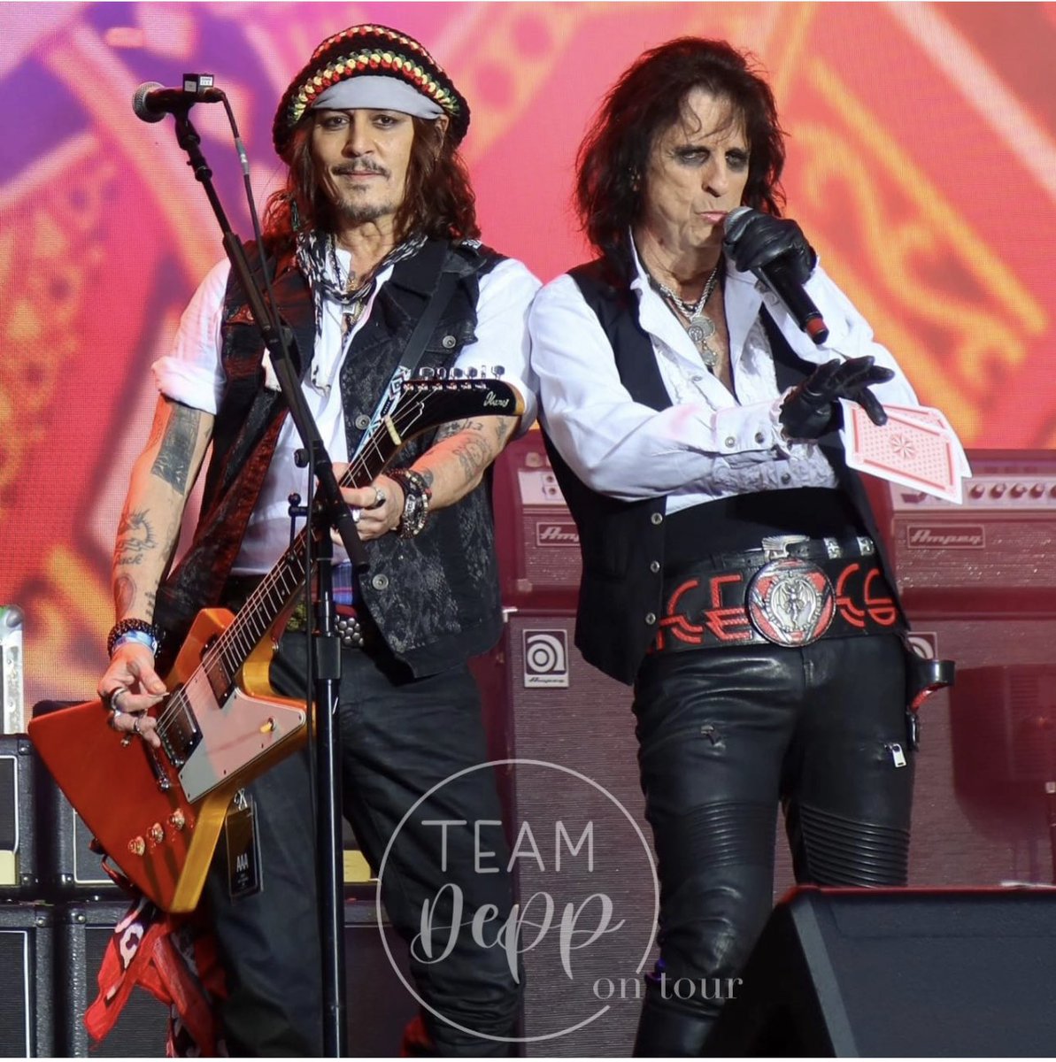 Thanks @team_depp (IG) for this amazing picture! #HollywoodVampires #HollywoodVampiresTour2023 #JohnnyDepp #AliceCooper #JoePerry #TommyHenriksen