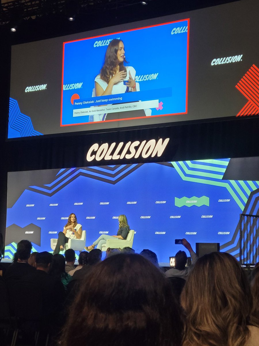 "It's so important to have the right team and surround yourself with the right people" <a href="/OleksiakPenny/">Penny Oleksiak</a> #CollisionConf