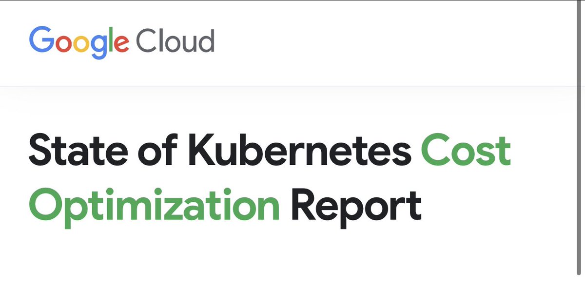 Kubernetes cost efficiency. Workload reliability.

Balancing both can be hard, so we analyzed clusters at scale to identify what high performers do well.

Today, we share our findings in the first State of Kubernetes Cost optimization report!

1/N 🧵

cloud.google.com/blog/products/…