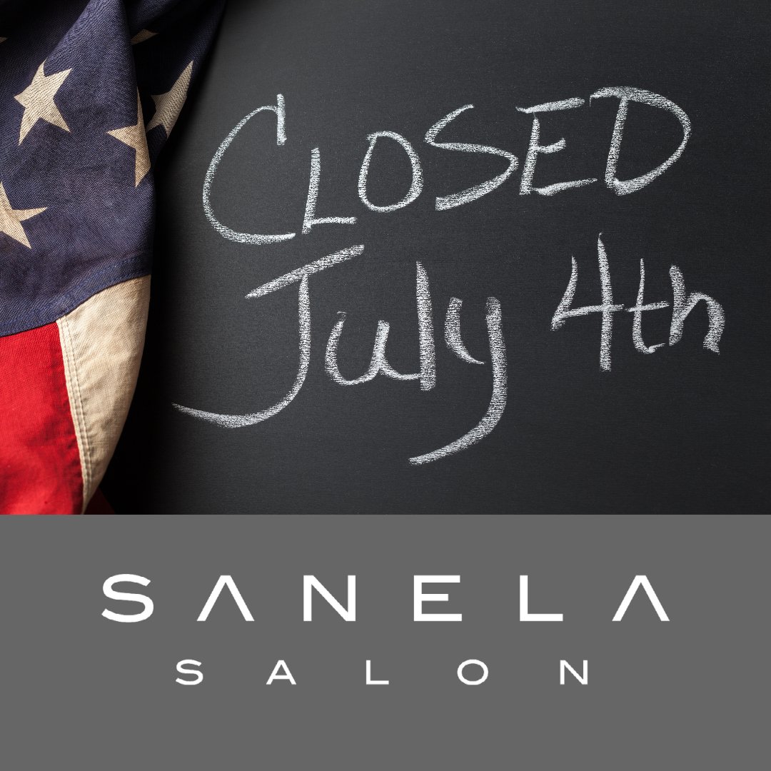 July 4th Holiday Hours - 

Tues, July 4 — Closed
Wed, July 5 — Closed
Thurs, July 6 — 10AM – 8PM
Fri, July 7 — 10AM – 8PM
Sat, July 8 — 8AM – 5PM

#bostonstylist #hairstylist #bostonhairsalon #brookline #brooklinema #brooklinehairsalon #sanelasalon #bestofboston #brooklinesalon