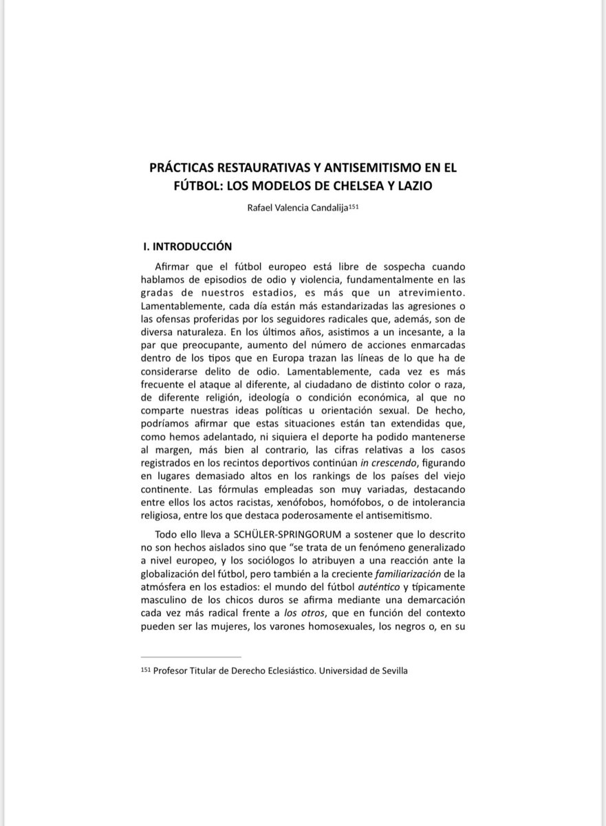 rafavalenciac's tweet photo. Novedades! resultado del trabajo de dos proyectos de investigación. Uno, obre prácticas restaurativas, subvencionado por el Consejo Superior de Deportes (coordinado por ⁦@JLPerezTrivino⁩ ) y sobre violencia integral en el deporte (coordinado por Jose Manuel Ríos Corbacho) https://t.co/VNoWSVqYWU