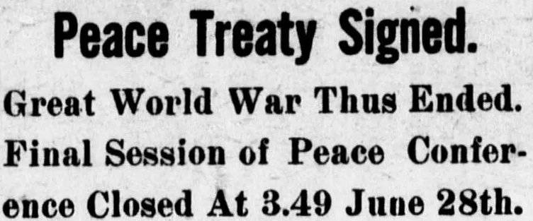 #OTD, in 1919, the Treaty of Versailles was signed. It was one of several that officially ended World War I. 

#ChroniclingAmerica #ChronAm #HistoricMDNews

buff.ly/3CNrwtw