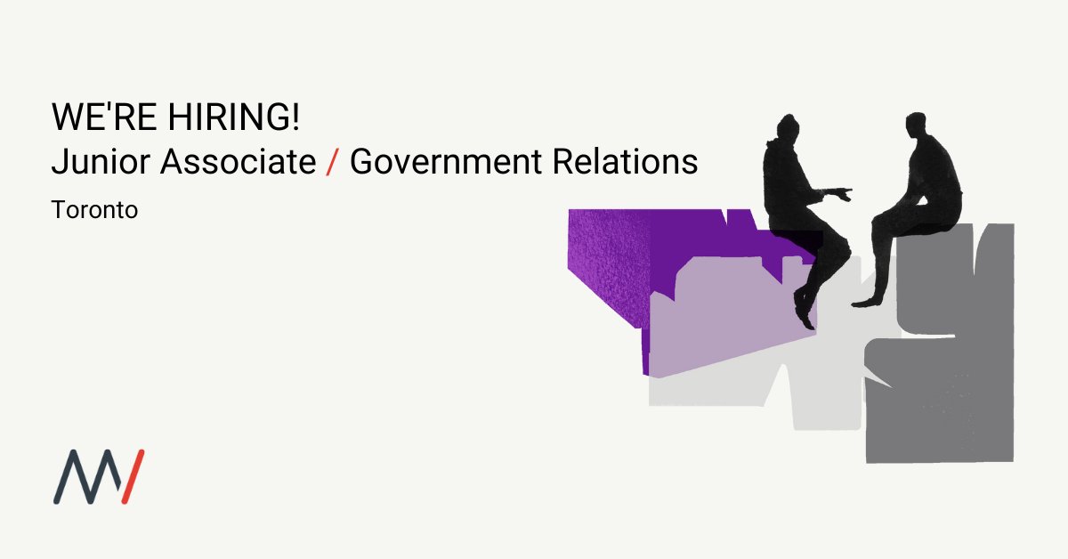 1/2 If you or someone you know is looking to start their career in Government Relations, they could be our next #teamvantage Vantage Jr. Associate! This is a great entry-level role for new grads looking to start their career in Ontario GR with our dynamic Queen’s Park team.