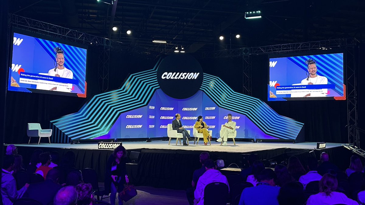 With 40k attendees @CollisionHQ is literally the biggest #AI conference in North America right now. 

Every single stage is discussing it’s impact! 

Incredible insight from multiple angles: from VC to SaaS to marketing to content and more.

#CollisionConf #Collision2023