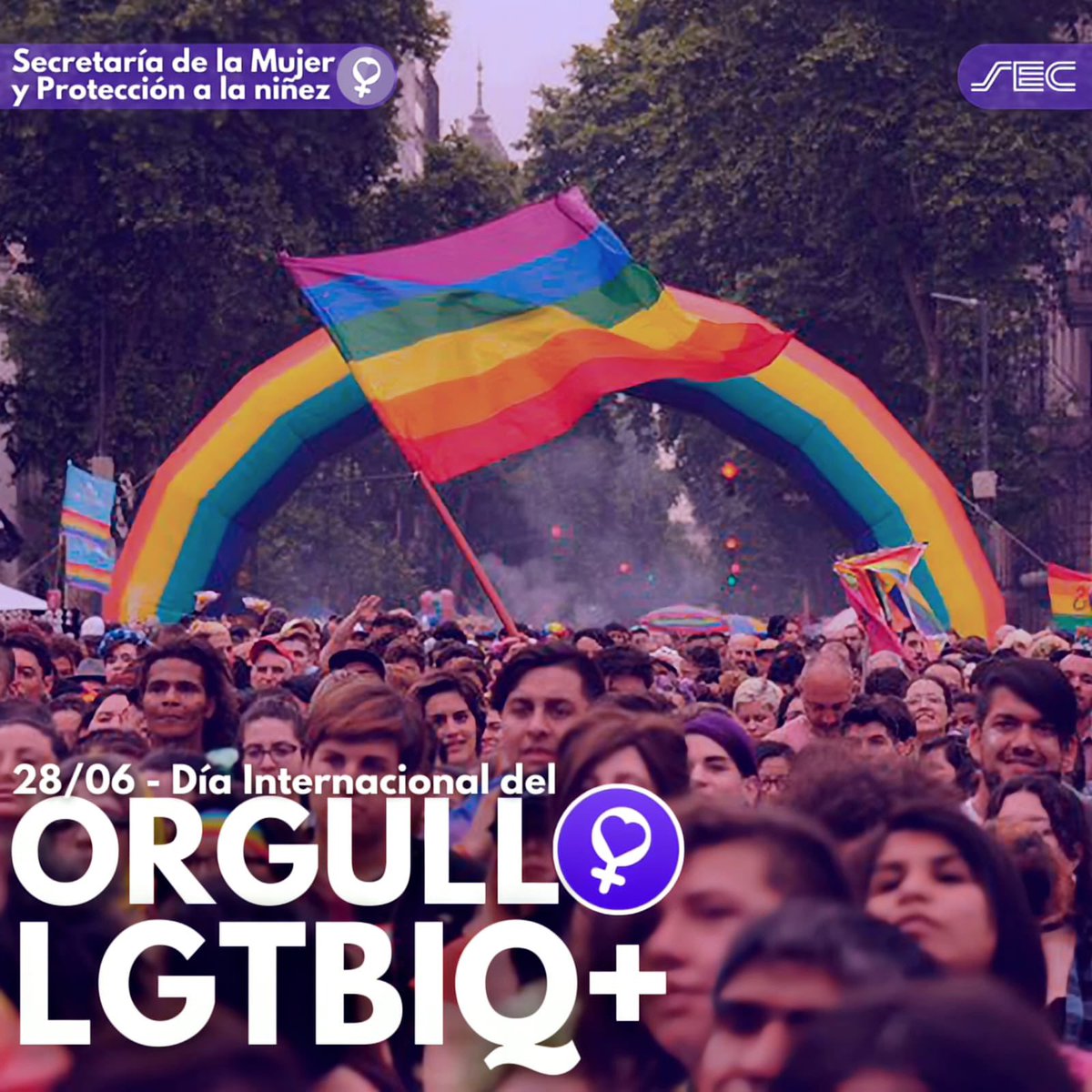 🗓28/06-Día Internacional del #OrgulloLGBTIQ 🏳️‍🌈
Sigamos luchando por un mundo con igualdad de oportunidadxs para todoxs✌️🫶