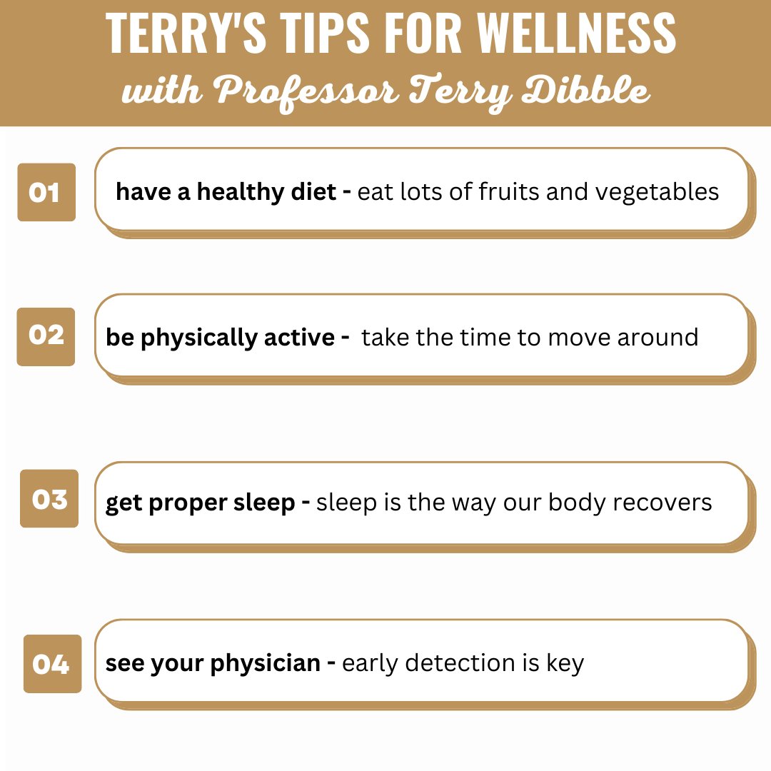 OaklanduSHS's tweet photo. Today's Wellness Wednesday is another installment of Terry's Tip for Wellness. June is Cancer Survivor Month and there are a number of preventative measures we all can take to reduce our risk and stay ahead. #WellnessWednesday #TerrysTips #CancerSurvivorMonth #CancerAwareness #OU https://t.co/Y81dpRZ4Js