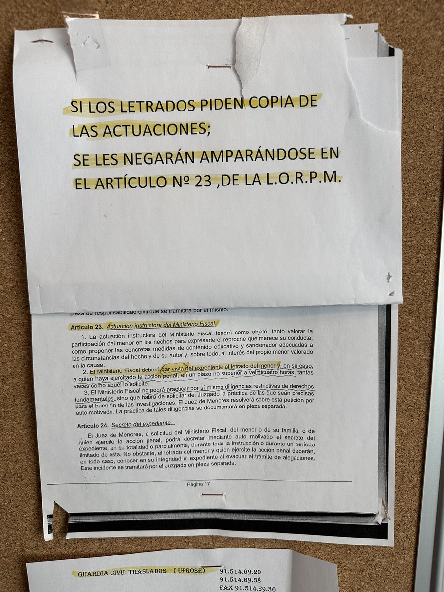 Tú tienes q entregar copias al juzgado, (jurisd civil) pero en Fiscalía de Menores no te dejan sacar copia a tu costa según LORPM pese a permitirlo el art. 234.2 LOPJ y 24CE, obviando que la LORPM no lo prohíbe, ergo: “permissum videtur id omne quod non prohibitur”👇

#Justicia