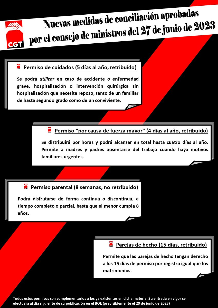 Información sobre las nuevas medidas de conciliación aprobadas ayer. 

Pendiente de publicar en el BOE👇
