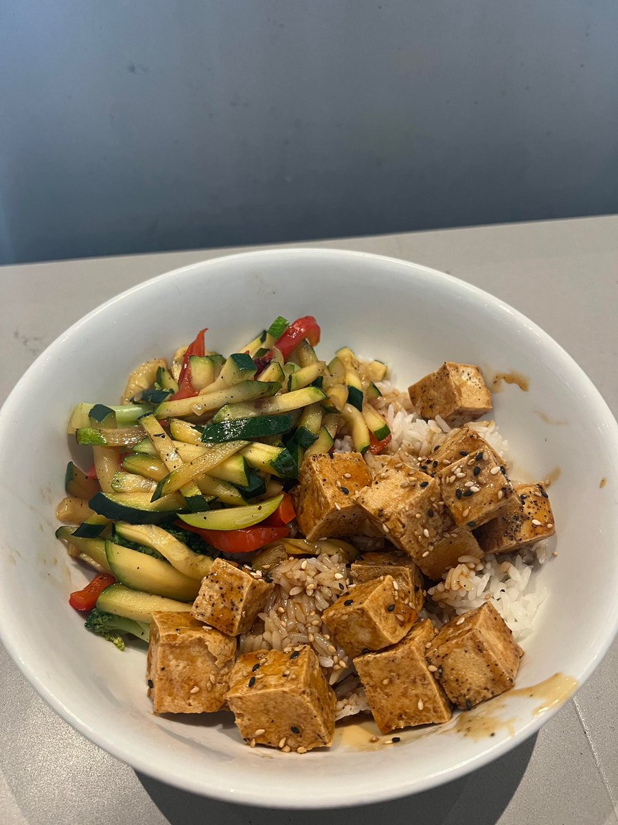 Tofu Teriyaki Bowl from Nori at Aksarben Inner Rail Food Hall! Thanks Katt 😊📸